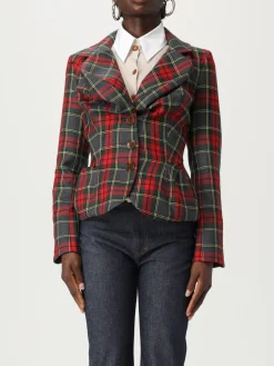 Blazer Vivienne Westwood in lana vergine con stampa Tartan