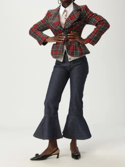 Blazer Vivienne Westwood in lana vergine con stampa Tartan