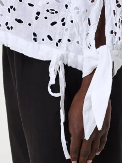 Blusa 120% Lino in Sangallo