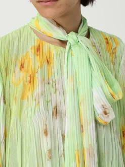 Blusa plissettato Pinko in crêpe con stampa floreale