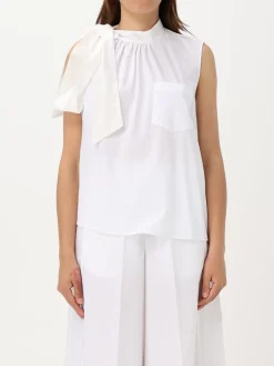 Blusa smanicata Meimeij in cotone