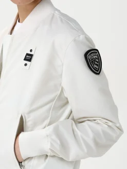 Bomber Blauer in nylon imbottito