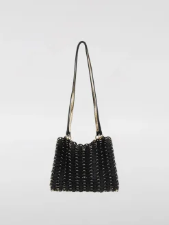 Borsa 1969 flip Rabanne in pelle con anelli metallici