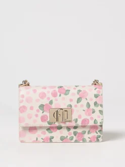 Borsa 1927 Furla in pelle a grana con stampa floreale e pois