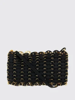 Borsa 1969 nano flip Rabanne in pelle con anelli metallici