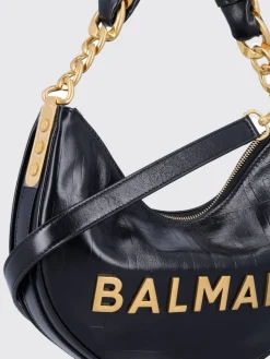 Borsa 1945 Soft Moon Balmain in pelle goffrata