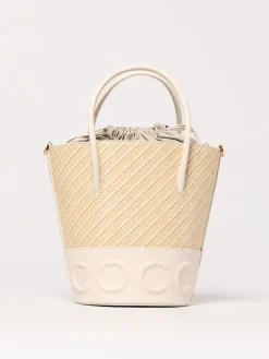 Borsa a mano con maxi logo Coccinelle