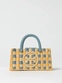 Borsa a mano Ella in rafia e pelle Tory Burch