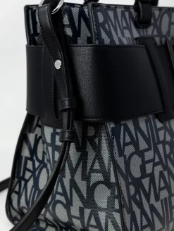 Borsa a mano in cotone logata Armani Exchange