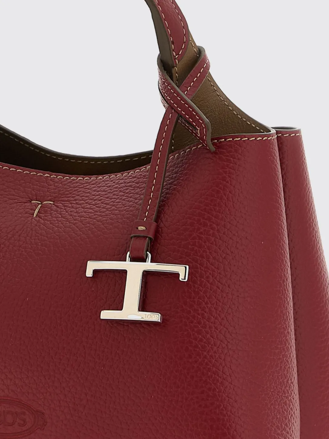 Borsa a mano in pelle di vitello a grana Tod's