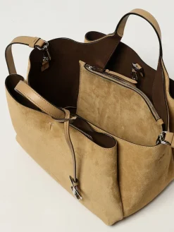 Borsa a mano in pelle di vitello scamosciata Tod's