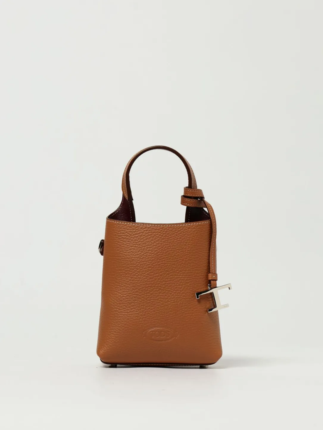 Borsa a mano in pelle di vitello a grana Tod's