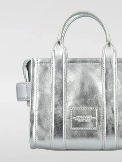 Borsa a mano in pelle metallizzata Marc Jacobs