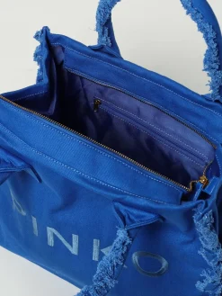 Borsa a mano media Beach Shopper in canvas riciclato Pinko