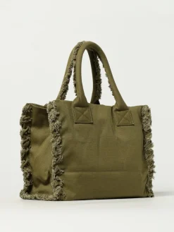 Borsa a mano media Beach Shopper in canvas riciclato Pinko
