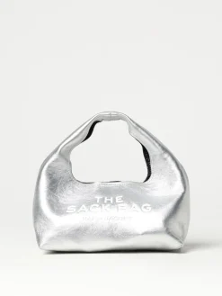 Borsa a mano Sack in pelle metallizzata Marc Jacobs