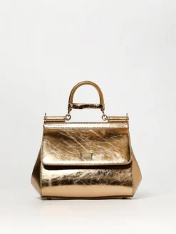Borsa a mano Sicily in pelle laminata Dolce & Gabbana