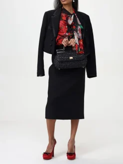 Borsa a mano Sicily media in rafia Dolce & Gabbana