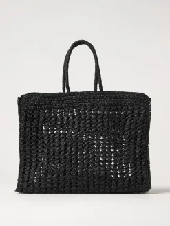 Borsa a mano tote in rafia Liviana Conti
