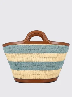 Borsa a mano Tropicalia in rafia con logo Marni