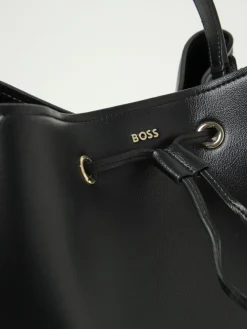 Borsa a secchiello in pelle sintetica Boss