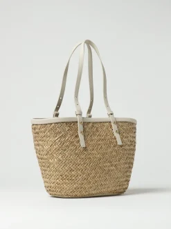 Borsa a secchiello in rafia Pinko