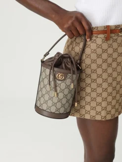 Borsa a secchiello Ophida Gucci in tessuto GG Supreme