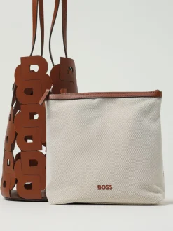 Borsa a spalla Boss monogram in pelle