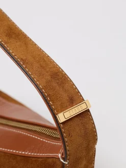 Borsa a spalla Demy mini hobo in pelle scamosciata Staud