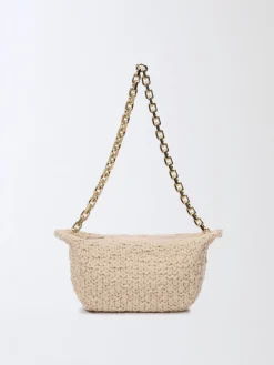 Borsa a spalla Eyelet in cammello Fabiana Filippi