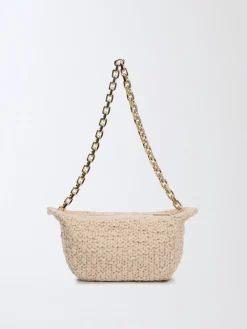 Borsa a spalla Eyelet in cammello Fabiana Filippi