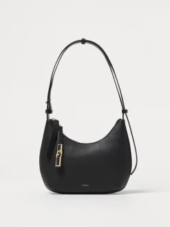 Borsa a spalla Goccia Furla in pelle martellata