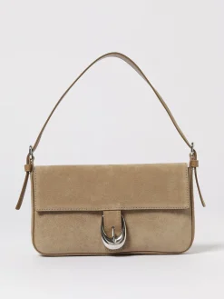 Borsa a spalla Harlow in pelle scamosciata Staud