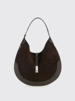 Borsa a spalla in camoscio e pelle Polo Ralph Lauren