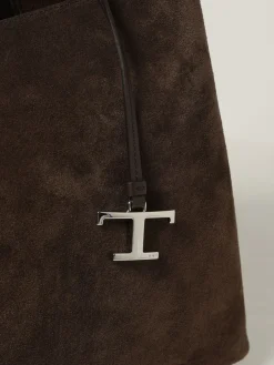 Borsa a spalla in pelle di vitello scamosciata Tod's
