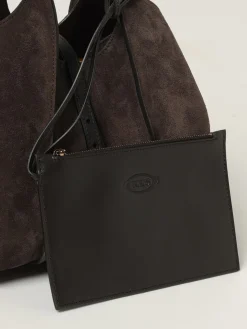 Borsa a spalla in pelle di vitello scamosciata T Timeless Tod's