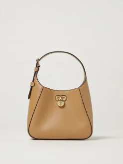 Borsa a spalla in pelle di vitello Lauren Ralph Lauren