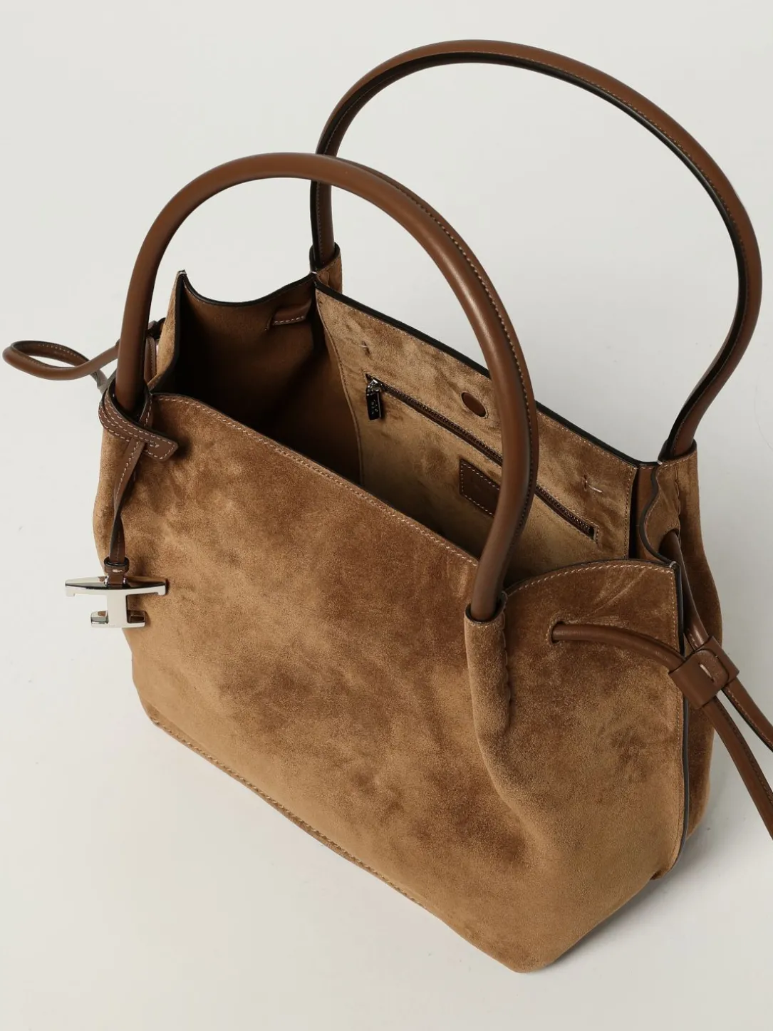 Borsa a spalla in pelle di vitello scamosciata Tod's