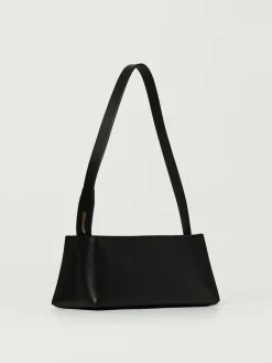 Borsa a spalla in pelle di vitello con logo Marni