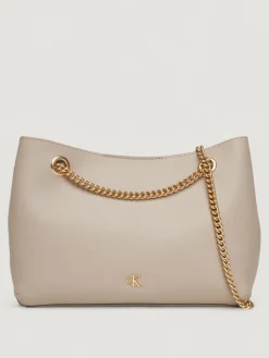 Borsa a spalla in pelle sintetica Calvin Klein