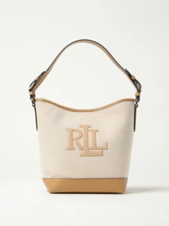 Borsa a spalla Lauren Ralph Lauren in cotone