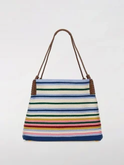 Borsa a spalla Libra a righe multicolor Etro