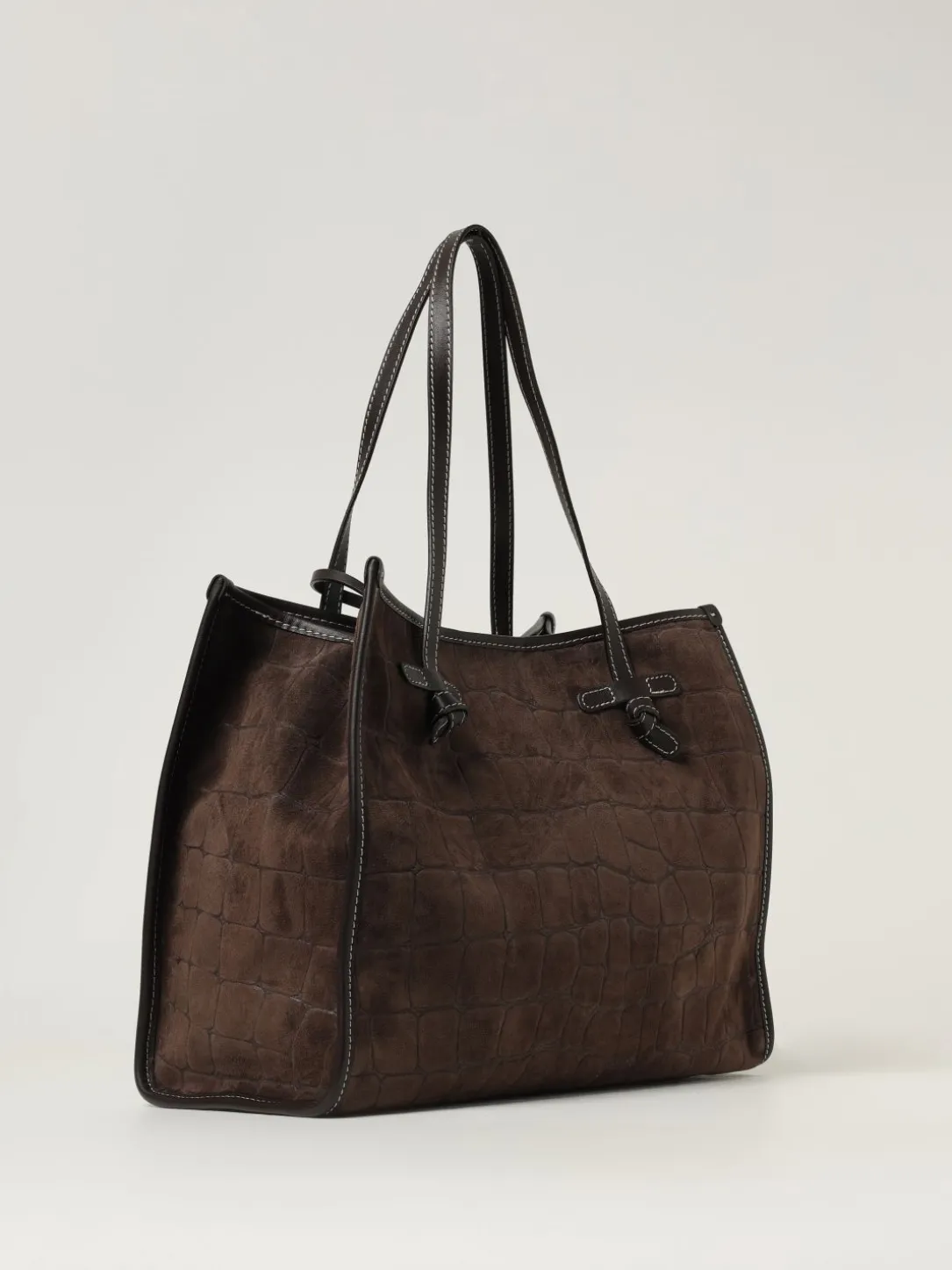 Borsa a spalla Marcella Gianni Chiarini in pelle scamosciata cocco