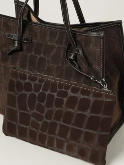 Borsa a spalla Marcella Gianni Chiarini in pelle scamosciata cocco