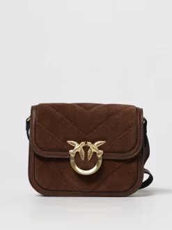 Borsa a spalla Mini Love Bag Box in pelle scamosciata Pinko