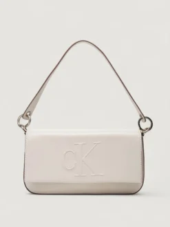 Borsa a spalla Sculpted Flap in pelle sintetica Calvin Klein