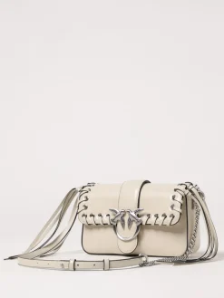 Borsa a spalla soft Love Bag Slouchy con frange Pinko