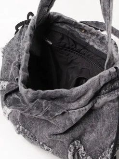 Borsa a spalla Vic Matiè trasformabile in canvas con logo sfrangiato