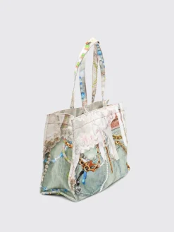 Borsa Acne Studios in cotone stampa denim trompe l'oeil