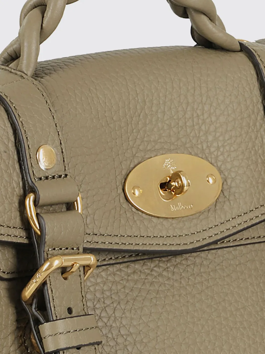 Borsa Alexa Mulberry in pelle a grana